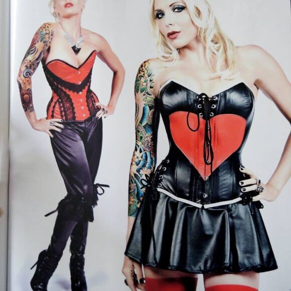 NEW VINTAGE XS Dangerous Liaison TIGHT LACING Corset RED Dragon - Picture 13 of 14